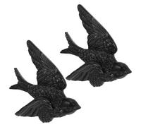 HAMPPLIES 2 Piezas Decoración de Pared con Esculturas de Golondrinas Resina de Colgante Retro para Sala de Estar y Dormitorio Arte Mural Resistente y Fácil de Instalar