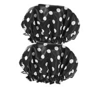 HAMPPLIES 2 piezas Gorro de Ducha para Mujer Ajustable y Reutilizable de Satén Transpirable para Baño Sauna y Piscina Diseño Elástico y Cómodo