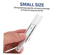 HAMPPLIES 2 piezas Guías Correderas de Aluminio para Doble Dirección de Soporte Resistente para Muebles y Armarios Deslizadores Miniatura Extendidos