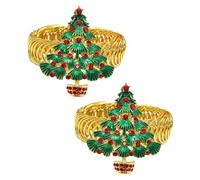 HAMPPLIES 2 Piezas Hebilla Metálica para Cortinas con Diseño de Árbol de Navidad Soporte Elástico para Cortinas Gruesas y Accesorio Decorativo Festivo para Ventanas Hogar