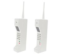 HAMPPLIES 2 piezas Modelo de Teléfono Móvil Retro Antiguo de Ladrillo Adorno Decorativo Vintage Portátil para Hogar Escenario y Fiesta Accesorio Resistente y Realista de