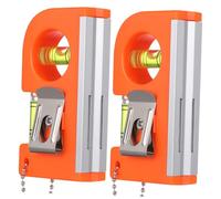 HAMPPLIES 2 Piezas Nivelador Magnético Mini Portátil con Regla de Precisión para Nivelación de Marcos y Colgadores Calibrador Equilibrador Compacto para Hogar Oficina y Taller