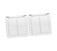 HAMPPLIES 2 piezas Paleta de Sombras Vacía Transparente con Compartimentos para Maquillaje DIY Mujeres y Niñas