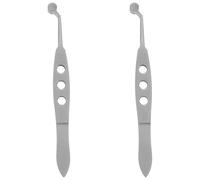 HAMPPLIES 2 Piezas Pinzas Masajeadoras para Glándulas Meibomianas de Acero Inoxidable Juego de Herramientas Compactas y Portátiles para Cuidado de Párpados Hombres y Mujeres