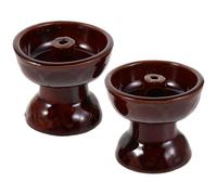 HAMPPLIES 2 Piezas Portavelas de Cerámica para Diwali Soporte para Lámpara de Aceite y Ghee de Decoración Interior Versátil para Mesa y Altar Reutilizable Diseño Tradicional