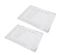 HAMPPLIES 2 Piezas Tapete de Mesa para Practicar Uñas Tapete de Silicona para Entrenamiento de Manicura para Hacer Uñas para Espacio de Trabajo de Artista