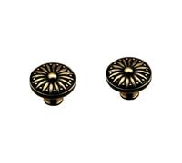 HAMPPLIES 2 piezas Tiradores de Aleación de Zinc Sólido para Puertas de Armario y Diseño Moderno Antideslizante para Cocina y Muebles Acabado Bronce Antiguo