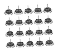 HAMPPLIES 20 Piezas Patas Metálicas para Muebles con Clavos Deslizadores Elevadores para Sillas y Mesas Protectores Antideslizantes para Pies Ajustables para Hogar y Oficina