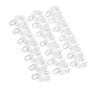 HAMPPLIES 20 Piezas Rodillos para Riel Cortina Unidades Plástico Duradero Doble Rueda para Divisores Habitación y Ducha Montaje Techo Funcionamiento