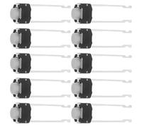 HAMPPLIES 20 Unidades Microinterruptor Pulsador Momentáneo de 2 Pines Blanco, Tecnología Ruido y Superficie Redonda para Montaje en Placa de Pruebas