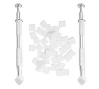 HAMPPLIES 200 Piezas Kit de Esponjas para Uñas con Pinza Extractora Esponjas Suaves de Alta Densidad para Difuminar Gel y Aplicar Diseño Nail Art Herramienta Portátil para Manicura