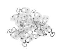 HAMPPLIES 20piezas Accesorios para Poleas De Cortina Gancho De Bola Rodillos De Riel para Cortinas Premium De Plástico Rueda Deslizante para Uso Dormitorios y Salas De Estar