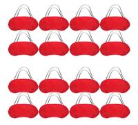 HAMPPLIES 24 Piezas Antifaz de Dormir Rojo Máscara de Ojos Opaca con Banda Elástica para Viajes Fiestas y Siestas Cómoda para Hombres y Mujeres