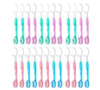 HAMPPLIES 24 Piezas Cepillo de dientes con kit cepillo dientes viaje palitos de hilo dental herramienta de hilo dental tpu