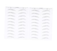 HAMPPLIES 2hojas Pegatinas Impermeables Para Cejas Parche Para Cejas Artificiales Simulación De Resistentes Al Agua Larga Duración Para Maquillaje De y Microblading Estándar