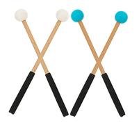 HAMPPLIES 2pares of Lightweight Drumsticks for Tongue Drums Ergonomic Mallets for Beginners and Professionals Music Practice and Sound Healing