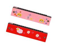 HAMPPLIES 2piezas Armónica De Madera Para Armónica De Dibujos Animados De Huecos Juguete Musical Para Principiantes y Infantiles