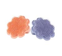 HAMPPLIES 2piezas Cepillo Para Champú Silicona Peine Suave Para Eliminar La Láctea Masaje Exfoliante Para Baño De Recién Nacidos Para Cuidado Del Cabello De Bebés Delicados