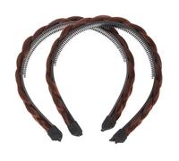 HAMPPLIES 2piezas Diadema Trenzada De Cabello Sintético Banda Cabello Trenzada Diadema Trenza Ancha Niñas Para Fiestas y Eventos Especiales