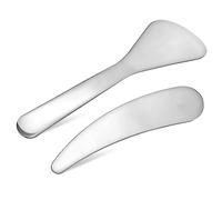 HAMPPLIES 2piezas Espátulas De Cuidado Facial De Inoxidable Herramientas De Belleza Para Aplicar Crema y Lociones Utensilios De Skincare Reutilizables y Portátiles