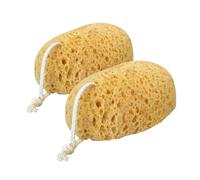 HAMPPLIES 2piezas Esponjas De Ducha Exfoliantes Unidades Esponjas Corporales Naturales Para Limpieza y Cuidado Piel Diseño Colgante Para Secado Rápido Para Baño Diario y Spa