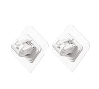 HAMPPLIES 2piezas Ganchos Autoadhesivos para Cortinas Clips De Fijación Abrazadera para Barra Telescópica Soporte para Cortinas