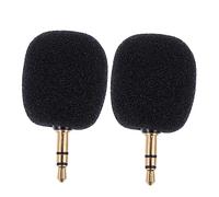 HAMPPLIES 2piezas Micrófono Inalámbrico Mini para Teléfono y Cámara Grabación Estéreo Filtro De Ruido para y Entrevistas
