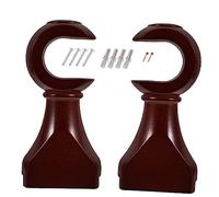 HAMPPLIES 2piezas Soporte para Barra De Cortina De Madera De Fijación para Cortinas y Toallas Instalación Accesorios para Decoración De Interiores