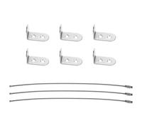 HAMPPLIES 3 Juegos Child Safety Furniture Anchors Kit Iron Anti-tip Straps For Bookshelves Cabinets And Dressers Easy Installation For Home Protection