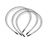 HAMPPLIES 3 piezas Diademas para Mujer Negras de Diademas de Dientes con Resorte Accesorios de Pelo DIY Cómodas y Resistentes para Uso Diario y Fiestas