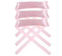 HAMPPLIES 3 Varillas Rizadoras sin Calor para Cabello Largo - Rulos Jumbo de Cinta Rosa - Moldeador Nocturno para Peinar sin Daño - Kit para Rizos Voluminosos y Duraderos en