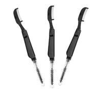 HAMPPLIES 3piezas Cepillos Inoxidable Para Pestañas y Ceja Herramienta De Maquillaje Aplicadores Doble Para y Cosméticos