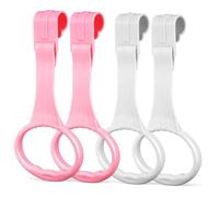 HAMPPLIES 4 Piezas Anillos de Asistencia para Caminar Anillos Colgantes para Cuna Entrenamiento para Diseño Ergonómico y Instalación Material Blancos y