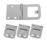 HAMPPLIES 4 Piezas Bisagra para Pantalla de Ventana Deslizante Cerradura de Acero Inoxidable Pestillo Seguro para Puerta de Balcón y Terraza Herraje Plateado para Reemplazo Bisagra de