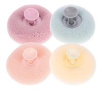 HAMPPLIES 4 Piezas Bola Exfoliante con Ventosa para Ducha Esponja Corporal para Baño Removedor de Piel Muerta Antideslizante y Fácil de Usar para Familia