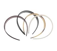 HAMPPLIES 4 Piezas Diademas Finas Dientes Diseño Rayas Retro sin Deslizamiento para Niñas y Mujeres con Cabello Grueso Accesorios Versátiles para Uso Diario y Escolar Paquete de Vino Negro