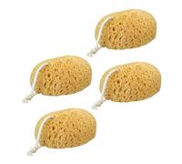 HAMPPLIES 4 Piezas Esponja Corporal Exfoliante de Baño Estructura Panal Unidades Esponja Duradera para Limpieza Profunda y Espumado Cómoda para Ducha Casa Gimnasio y Viaje Adecuada para