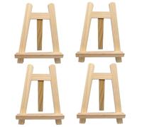 HAMPPLIES 4 piezas Mini Caballete de Madera Soporte Compacto para Pintar y Exhibir Cuadros Marco Lienzo para Fotos y Casa o Tienda