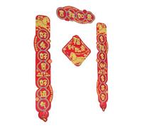 HAMPPLIES 4 Piezas Pareados Chinos para Año del Caballo Decoración Roja para Puertas y Festivales del Año Lunar Material Resistente y Diseño Artístico Exclusivo