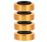 HAMPPLIES 4 Piezas Patas para Altavoz Almohadillas aislantes Aleación de Aluminio Negro 4pcs antivibración para Amplificador con Anillo de Goma Desmontable