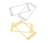 HAMPPLIES 4 Piezas Pickup Metal Frames Thick Wear-resistant Electric Guitar Mounting Rings Covers For Guitar Repair Accessories