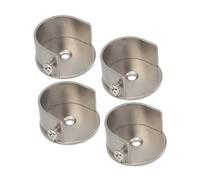 HAMPPLIES 4 Piezas Soporte para Barra de Cortina de Resistente y Estable para Montaje Pared Soporte para Varillas y Barras de Armario Accesorios para Cortinas Acabado Plateado