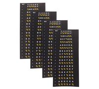 HAMPPLIES 4 Piezas Stickers para Diapasón de Guitarra Guía Visual para Aprendizaje de Notas y Escalas Etiquetas Adhesivas para Práctica y Entrenamiento de Acordes Accesorios para