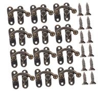 HAMPPLIES 40 piezas Broche Vintage de Gancho Derecho para Cajas de Madera Cierre de Pestillo de Latón Antiguo para Joyeros y Estuches Cerradura Resistente y Decorativa