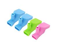 HAMPPLIES 4piezas Extensor De Grifo De Silicona Para Lavabo y Baño Accesorios Portátiles Para Cepillado y Enjuague Cubierta De Boquilla Fácil De Usar Compatible La Mayoría De Grifos