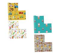 HAMPPLIES 4piezas Papel De Infantil De Animales Para Cumpleaños Papel De Empaque Divertido Para Niño Niña Para Fiestas y Manualidades