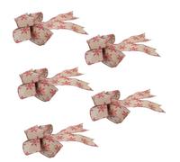 HAMPPLIES 5 Lazos De Arpillera Natural: Lazos Artesanales para Hacer Tú Mismo, Lazos Preatados para Coronas, Decoración para Fiestas Navideñas Y Envoltura De