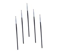 HAMPPLIES 5 piezas Pinceles Delineador y Aplicador Labial Brochas Maquillaje para Ojos y Labios Portátiles para Profesional Hogar y Viaje Color Negro Surtido