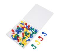 HAMPPLIES 50 piezas Chinchetas Ganchos Transparentes para Colgar Cuadros Tableros de Corcho Clavos Decorativos Resistentes para Pared Multipropósito para Decoración y Organización
