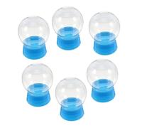 HAMPPLIES 6 Piezas Globos de Agua Transparentes con Tapa de para Manualidades DIY Bolas Plásticas Rellenable para Decoración Navideña y Base Azul
